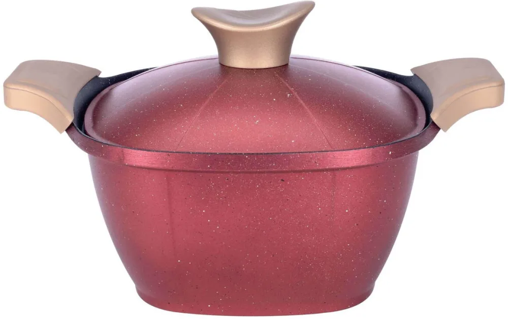 NeoKlein Oala patrata cu capac 24cm, Rosu