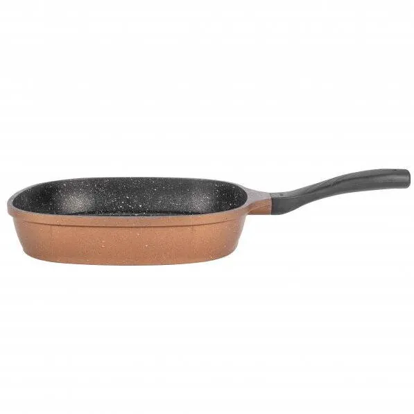 NeoKlein Tigaie Grill SGR30, 30 cm, aluminiu turnat, invelis antiaderent, Gold