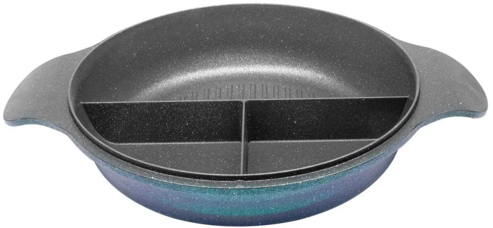 NeoKlein Oala joasa CSL30-OceanBlue, 30 cm, fara capac, aluminiu turnat, invelis anti-aderent, OceanBlue