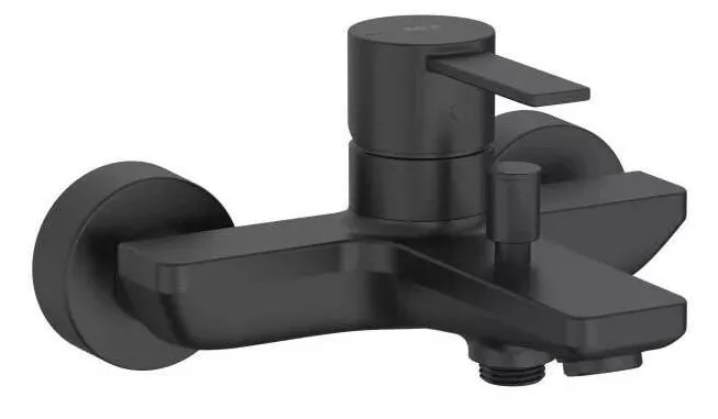 Roca Baterie cada Targa A5A025FNB0, aparenta, diverter, Negru mat