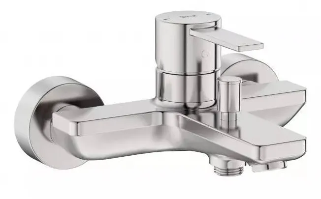 Roca Baterie cada Targa A5A025FSM0, aparenta, diverter, Otel satinat