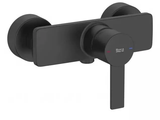 Roca Baterie dus A5A215FNB0, Gama Targa, aparenta, monocomanda, Negru mat