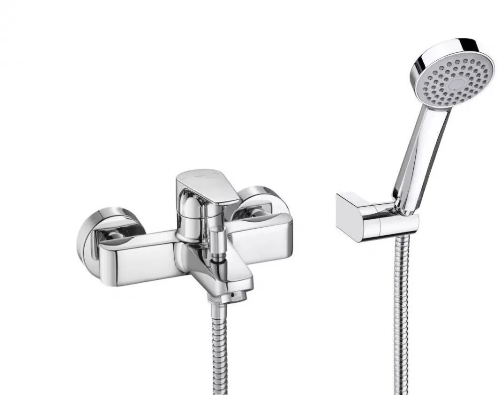 Roca Baterie cada Atlas A5A0190C00, aparenta, set dus, monocomanda, Crom