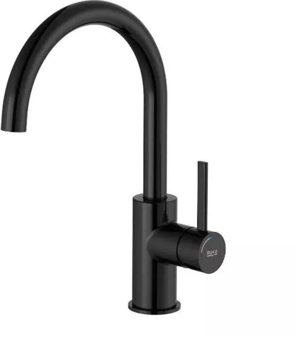 Roca Baterie lavoar ONA A5A4A9ECN0, L, 271 mm, pornire rece, ventil, lucios, Negru titan