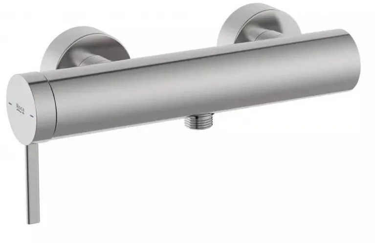Roca Baterie dus Ona A5A219ESM0, aparenta, cu aerator, monocomanda, mat, Otel satinat