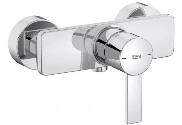 Roca Baterie dus A5A215FC00, Gama Targa, aparenta, monocomanda, Crom