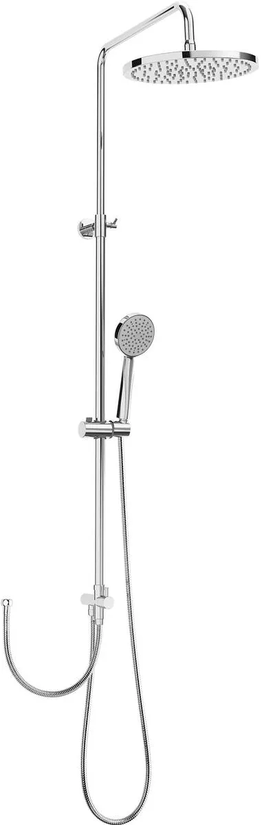 Roca Coloana dus Victoria Connect, dus fix 24cm, dus mobil, brat dus 40cm, bara reglabila, para dus, suport para, furtun dus 170cm, Crom