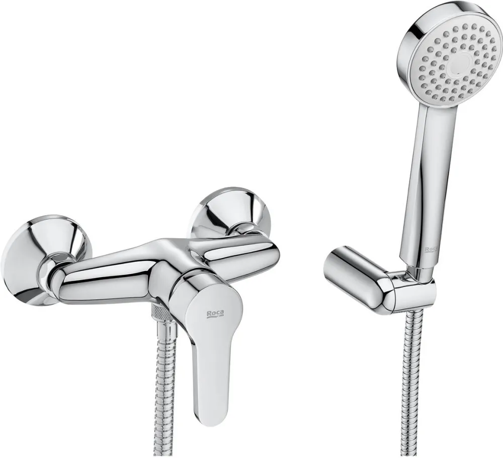 Roca Baterie dus Arola, para dus 80 mm, furtun dus 1.7 m si suport perete