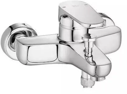 Roca Baterie cada Anara A5A021BC0K, aparenta, montare pe perete, monocomanda, diverter, Crom