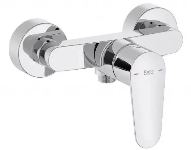 Roca Baterie dus A5A214FC00, Gama Victoria Plus, aparenta, monocomanda, Crom