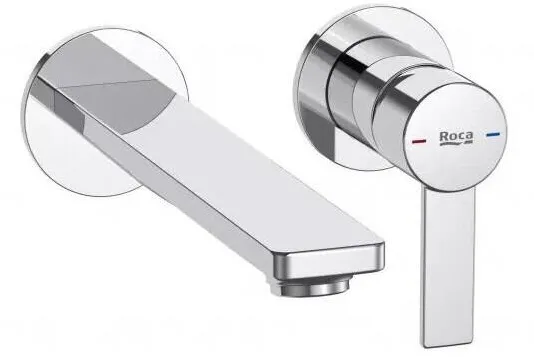 Roca Baterie lavoar Targa A5A355FC00, montare pe perete, 201 mm, necesita valva, Crom