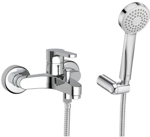 Roca Baterie cada-dus Arola, para dus 80 mm, furtun dus 1.7m si suport perete