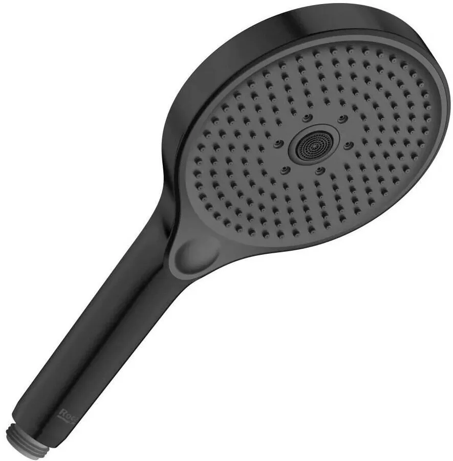 Roca Para dus Pleum A5B8114NM0, racord 1/2 inch, 130 mm, 3 functii, mat, Negru titan