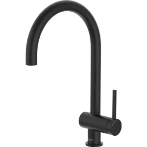 Roca Baterie bucatarie Ona, Cold Start, pipa pivotanta, racorduri 3/8, negru mat