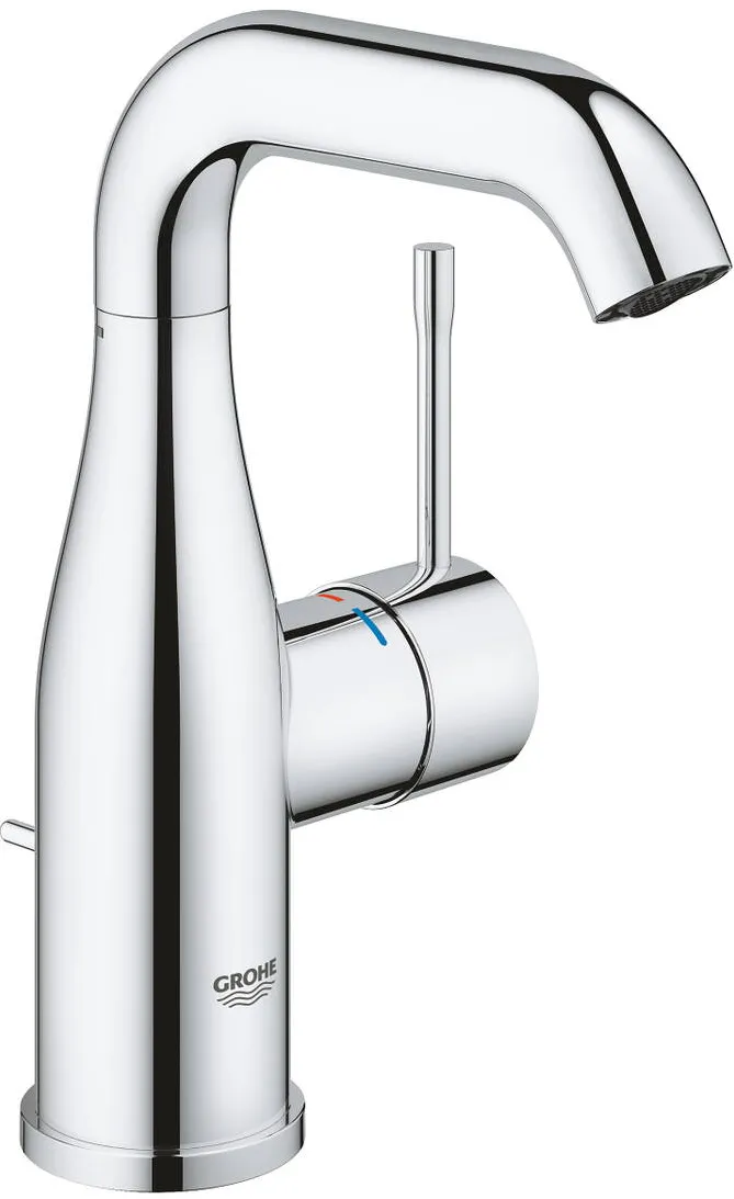 Grohe Baterie lavoar Essence 23462001, marimea M, monocomanda, pivotanta, cartus ceramic, evacuare cu tija, Crom lucios