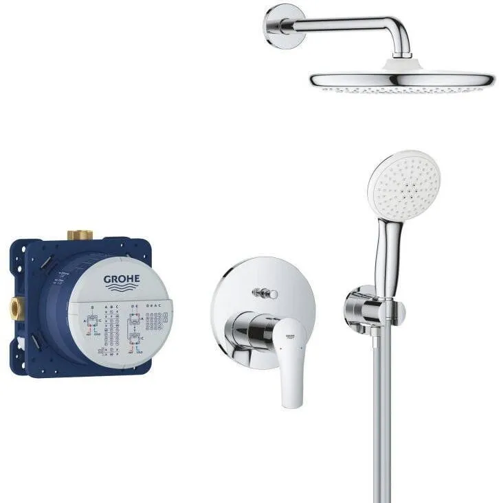 Grohe Sistem de dus Start 25288000, 1/2 inch, incastrat, 250 mm, 1 functie, Crom