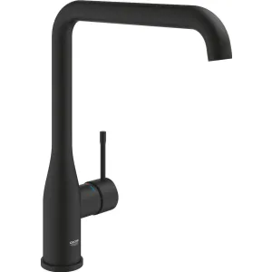 Grohe Baterie de bucatarie Essence 30505KF0, 3/8'', tip L, pipa inalta, pivotanta, mat, Negru