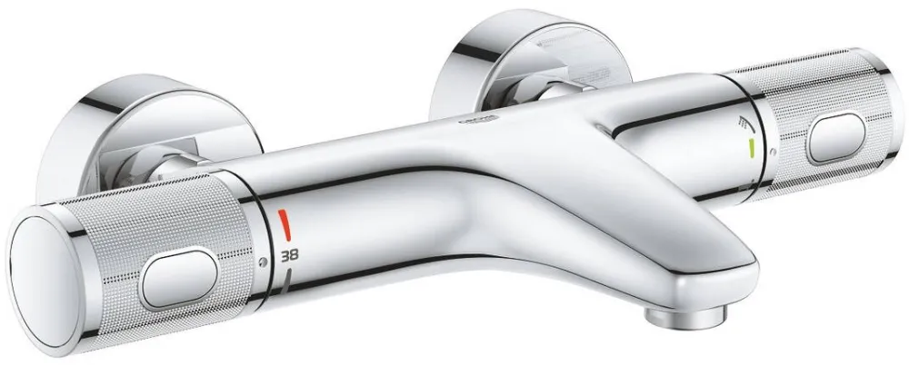 Grohe Baterie cada Precision Feel 34788000, 1/2, aparenta, termostat, CoolTouch, Anti-oparire, diverter, Crom