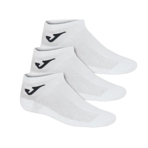 Joma Set 3 Perechi Sosete Scurte Invisible Alb