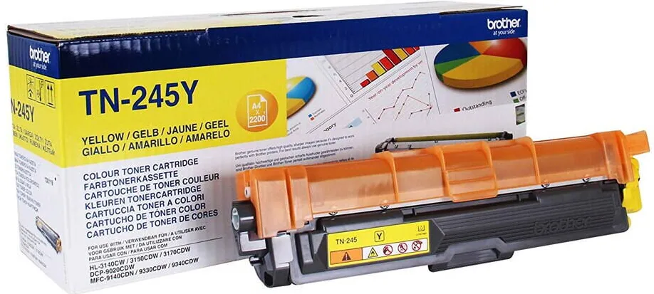 Toner imprimanta Brother Toner pentru imprimanta Brother, 1400 Pagini, Galben
