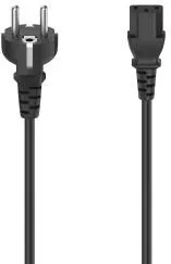 HAMA Power cord, Plug with Earth Contact - 3-pin IEC Power Cord, 2.5 m, black
