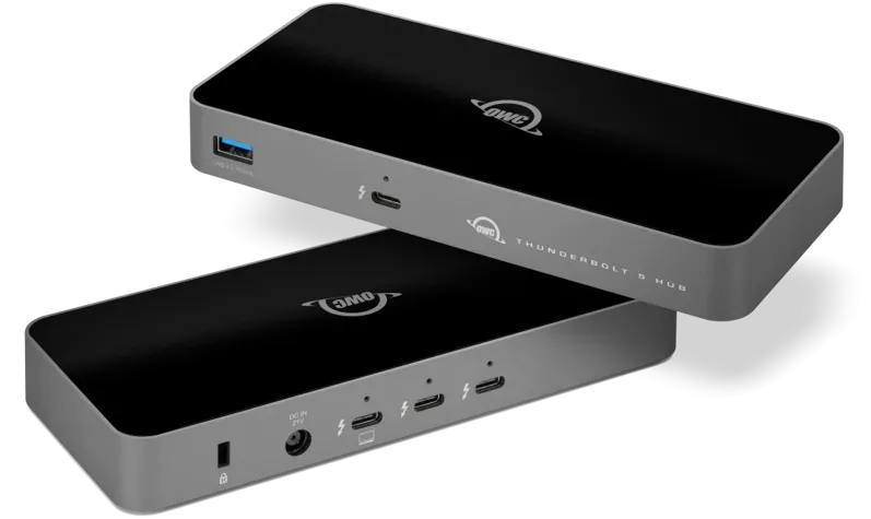 Docking Station OWC Thunderbolt Hub with 5 Ports, Thunderbolt 5 (USB-C) ports to a Mac, PC or iPad Pro