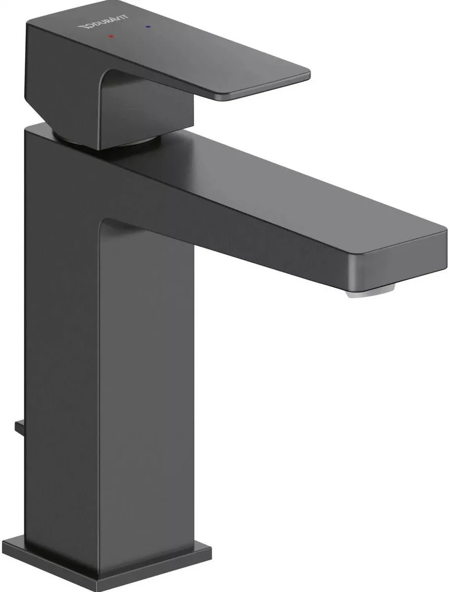 Duravit Baterie lavoar Manhattan MH1020001046, marime M, cartus ceramic, monocomanda, 170 mm, ventil, Negru mat