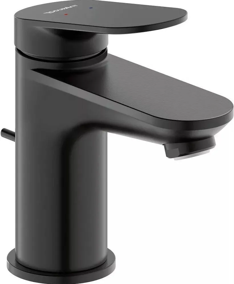 Duravit Baterie lavoar Wave WA1010001046, marime S, cartus ceramic, monocomanda, 137 mm, ventil, Negru mat