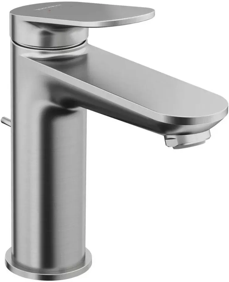 Duravit Baterie lavoar Wave WA1020001070, marime M, cartus ceramic, monocomanda, 171 mm, ventil, Otel satinat