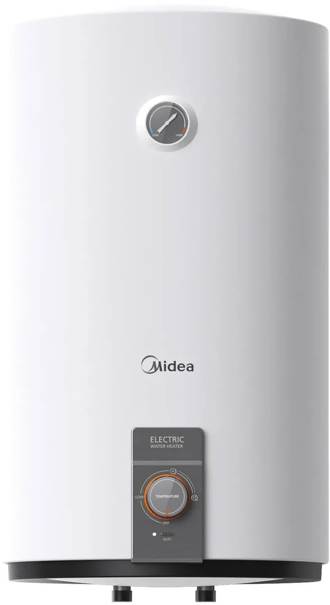 Midea Boiler electric D80-20EFN1, seria Salute, model cilindric, volum 80L, control electronic, Supapa de siguranta de reducere a presiunii, protectie supraincalzire, Wifi