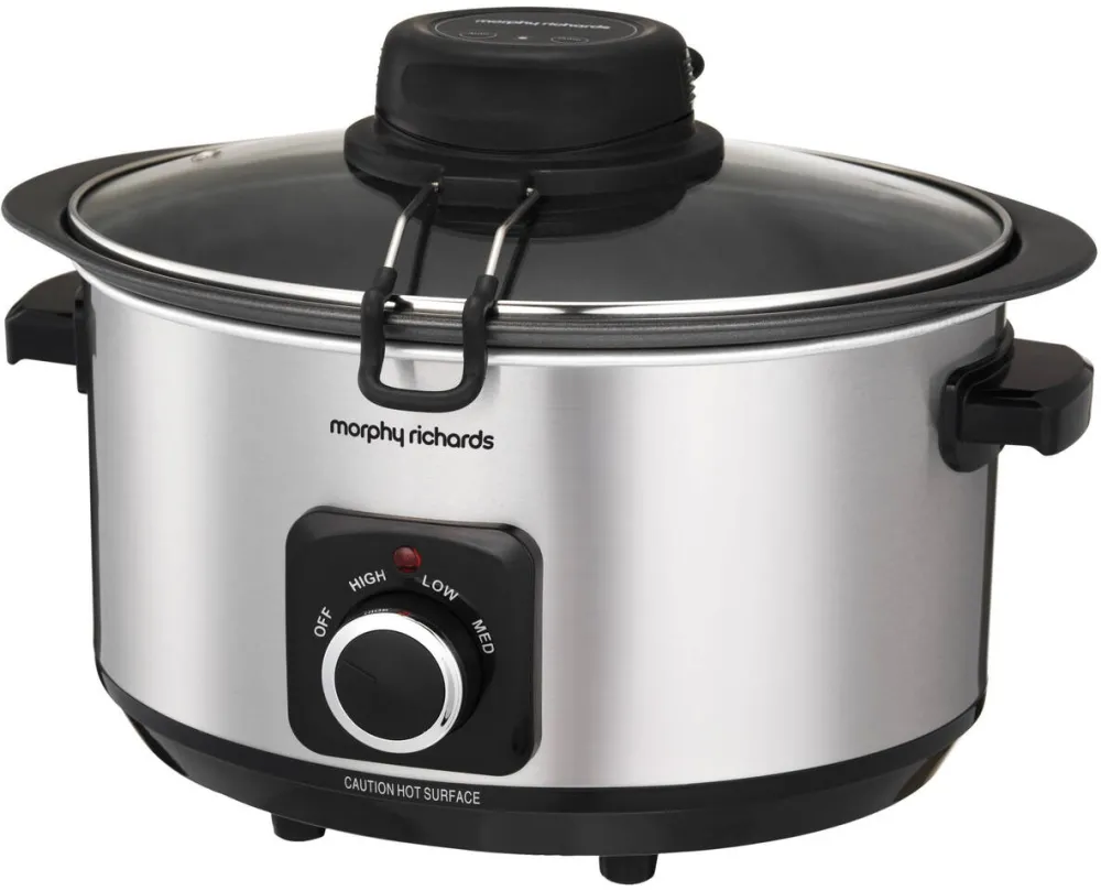 Morphy Richards Slow Cooker Auto Stir 461010, 6.5l, Argintiu