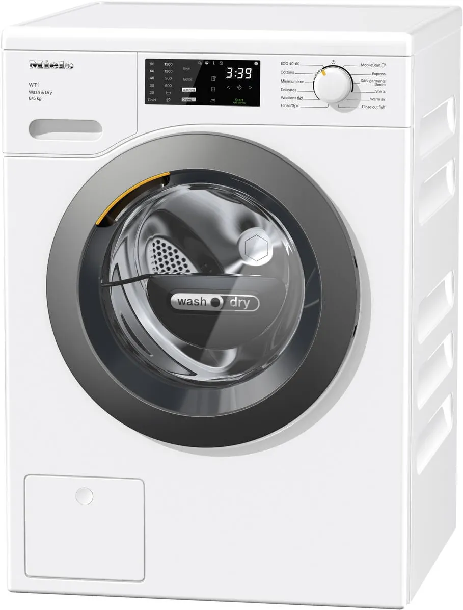 MIELE Masina de spalat rufe cu uscator WTD160WCS, Spalare 8 kg, Uscare 5 kg, 1500 rpm, Clasa A, QuickPower, Alb