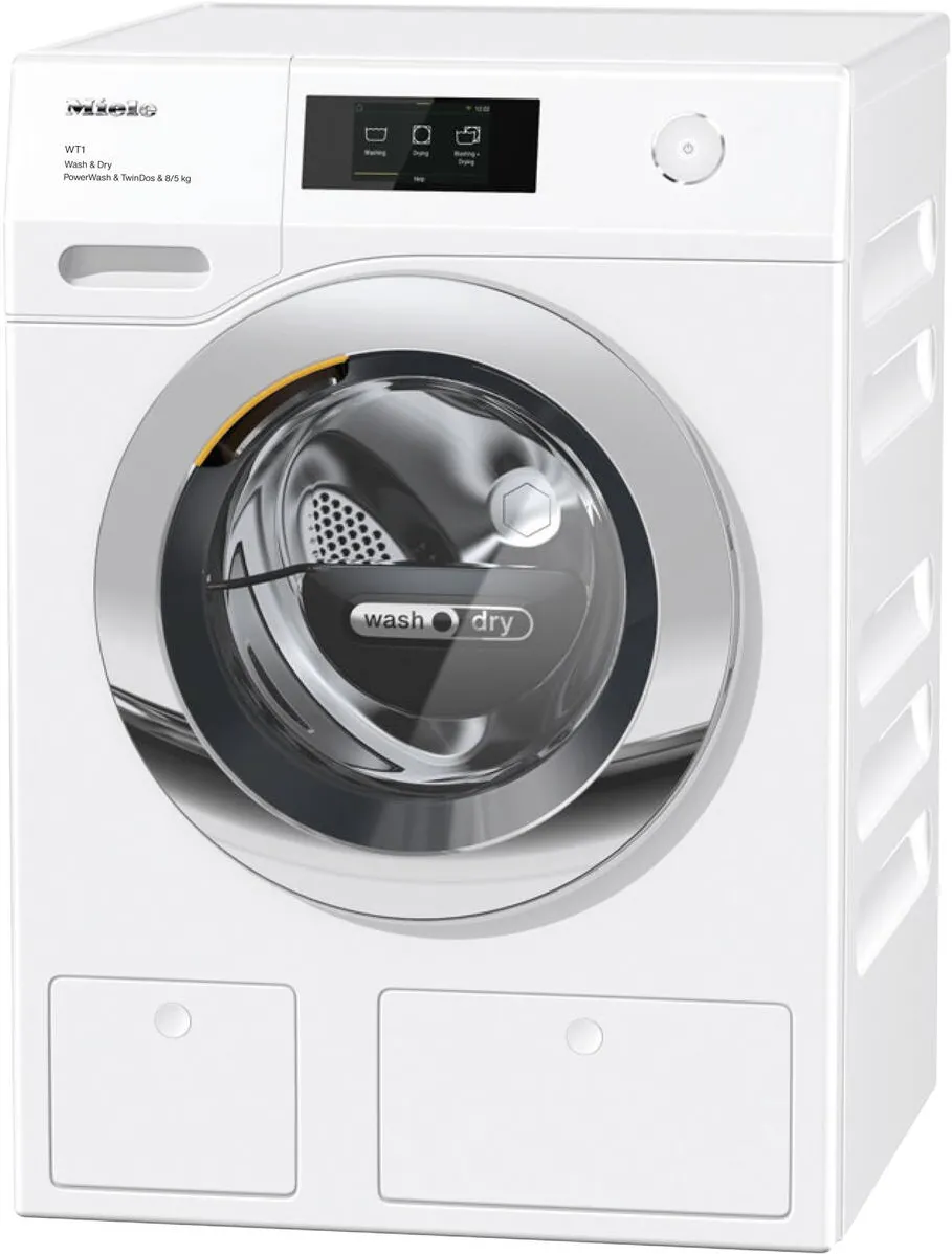 MIELE Masina de spalat rufe cu uscator WTR870WPM, Spalare 8 kg, Uscare 5 kg, 1600 rpm, Clasa A, TwinDos, QuickPower, Alb