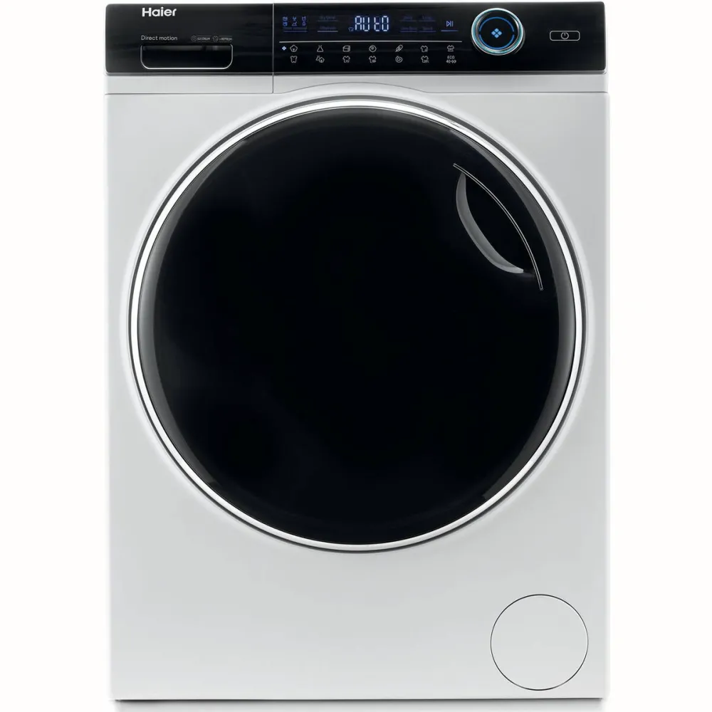 Haier Masina de spalat rufe cu uscator Slim HWD80-B14979-S, 8 kg spalare, 5 kg uscare, 1400 rpm, Clasa A, Motor Direct Motion, iRefresh, ABT, Dual Spray, Pillow Drum, Smart Detecting, Alb