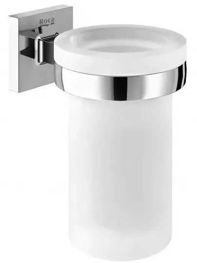 Roca Pahar baie Cubica A816821001, montare pe perete, metal, Crom