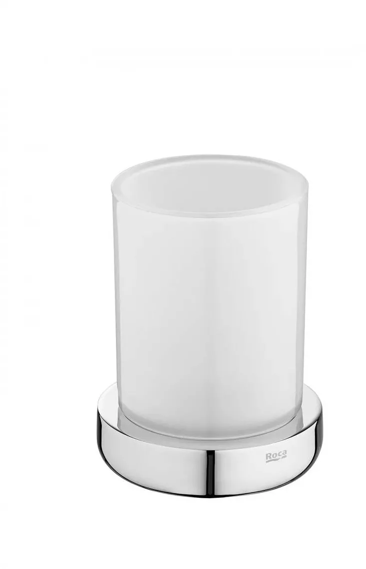 Roca Pahar baie Tempo A817022001, pe blat, metal/sticla, Crom