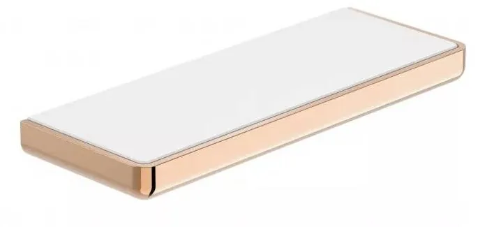 Roca Raft dus Tempo, montare pe perete, metal/sticla, lucios, Rose gold, 300x110mm