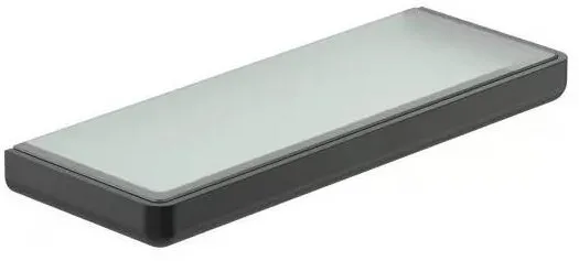 Roca Raft dus Tempo A817040NM0, mintare pe perete, 300 x 110 mm, metal/sticla, mat, Negru titan