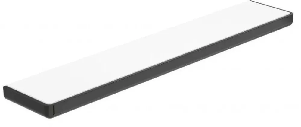 Roca Raft baie Tempo A817027CN0, montare pe perete, 600 x 110 mm, metal/sticla, lucios, Negru titan