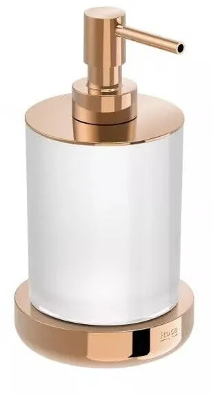 Roca Dozator baie Tempo A817026RG0, pe blat, 300 ml, metal/sticla, lucios, Rose gold
