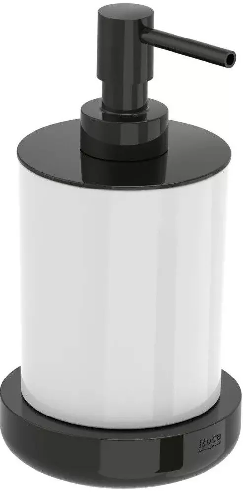 Roca Dozator sapun Tempo A817026CN0, pe blat, 160 ml, sticla/metal, lucios, Negru