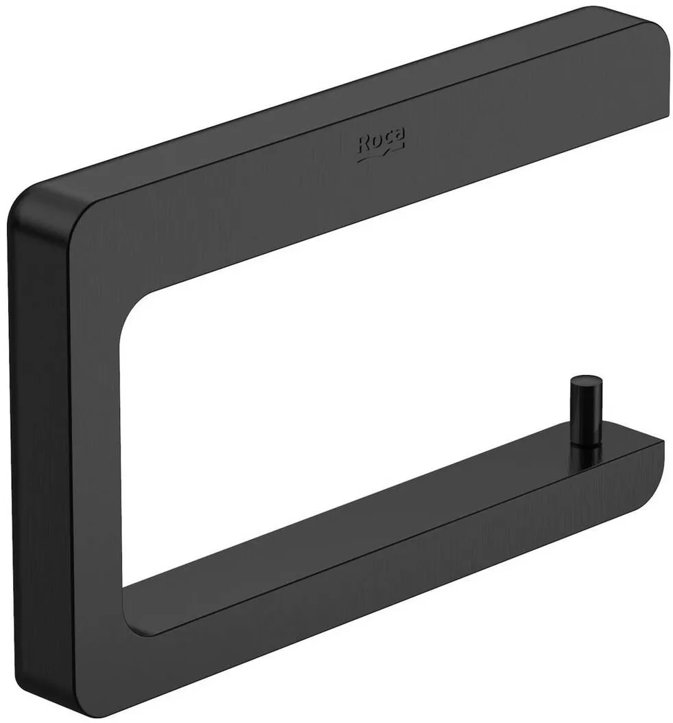 Roca Suport hartie igienica Tempo, pe perete, metal, mat, negru titan, A817034NM0