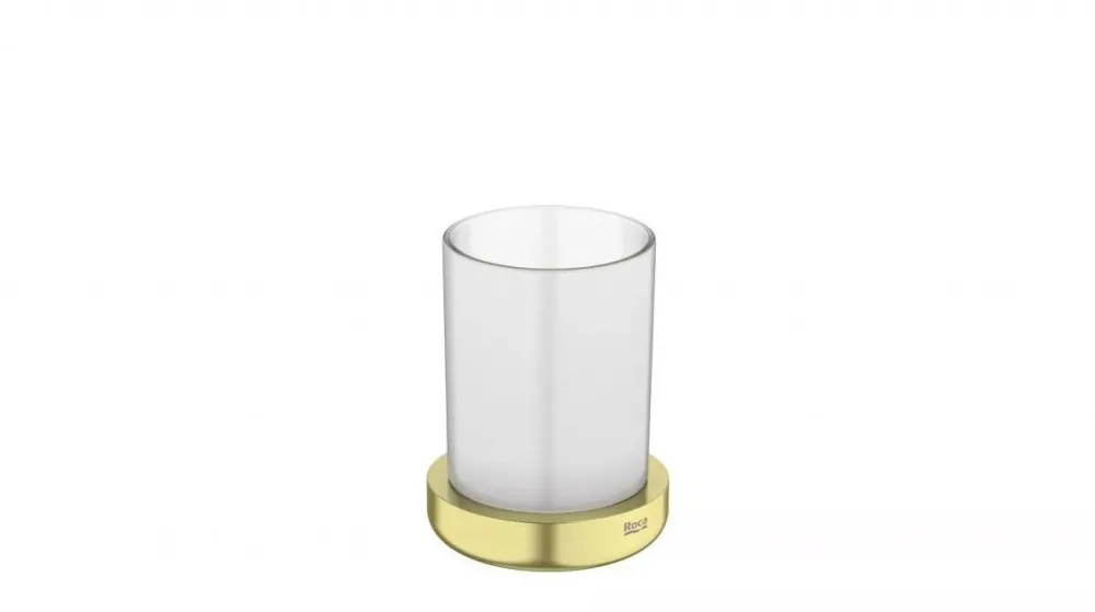 Roca Pahar baie Tempo A817022VA0, pe blat, metal/sticla, mat, Alama