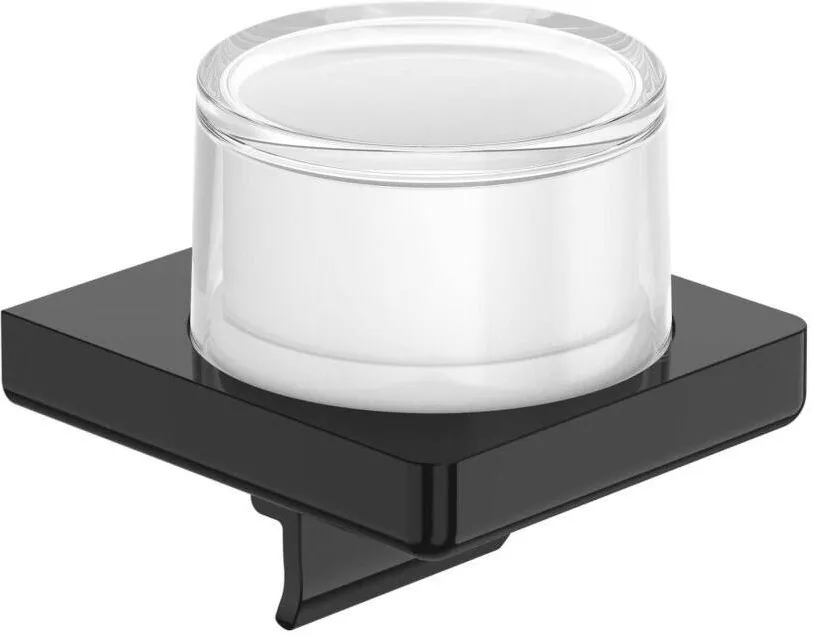 Roca Dozator sapun Tempo A817037CN0, montare pe perete, 160 ml, sticla/metal, Negru lucios