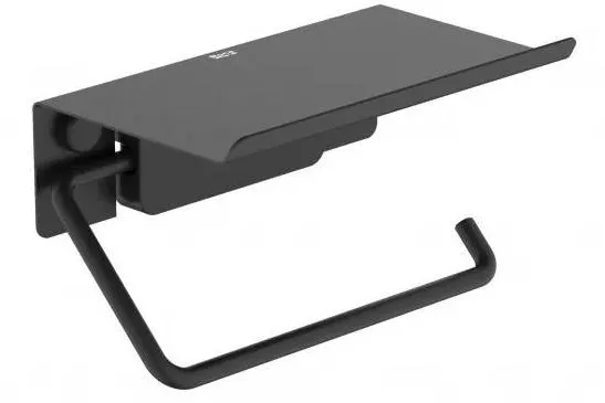 Roca Suport hartie igienica Sonata A817731NB0, montare pe perete, metal, mat, Negru