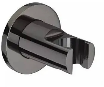 Roca Suport para dus Wall Round A5B1350CN0, aparent, universal, Negru titan lucios