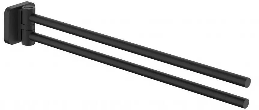 Roca Bara prosop Victoria A817885NB0, montare pe perete, 373 mm, pivotanta, metal, mat, Negru