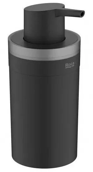 Roca Dozator baie Victoria, 160 ml, plastic mat, Negru