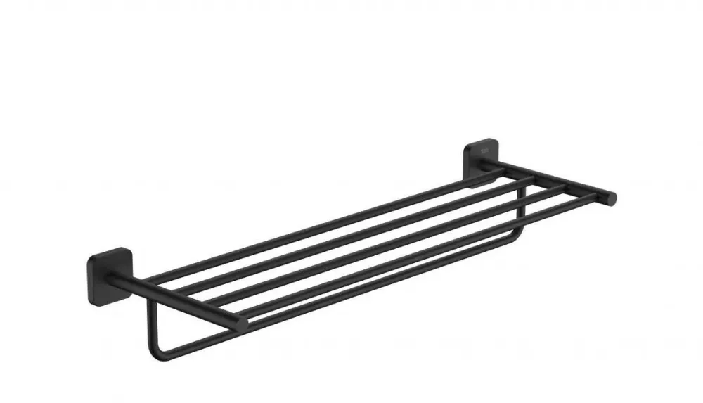 Roca Suport prosop baie Victoria A817887NB0, montare pe perete, 608 x 199 mm, metal, mat, Negru