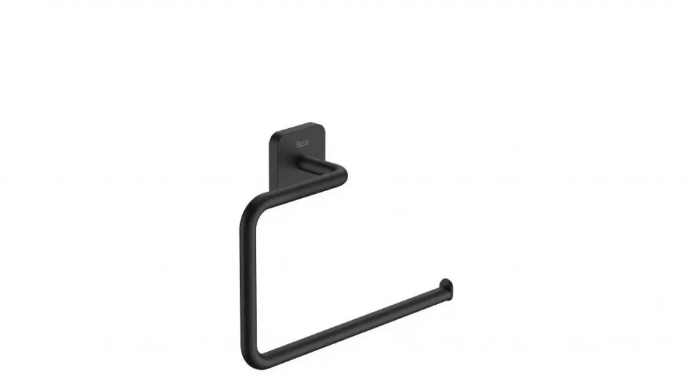 Roca Inel prosop Victoria A817886NB0, montare pe perete, 227 mm, metal, mat, Negru